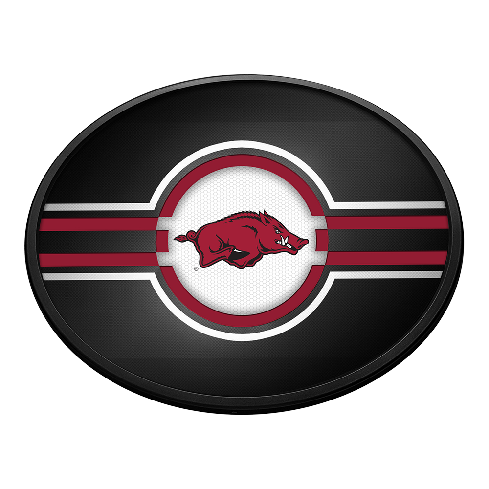 Arkansas Razorbacks Slimline Oval Lighted Wall Sign