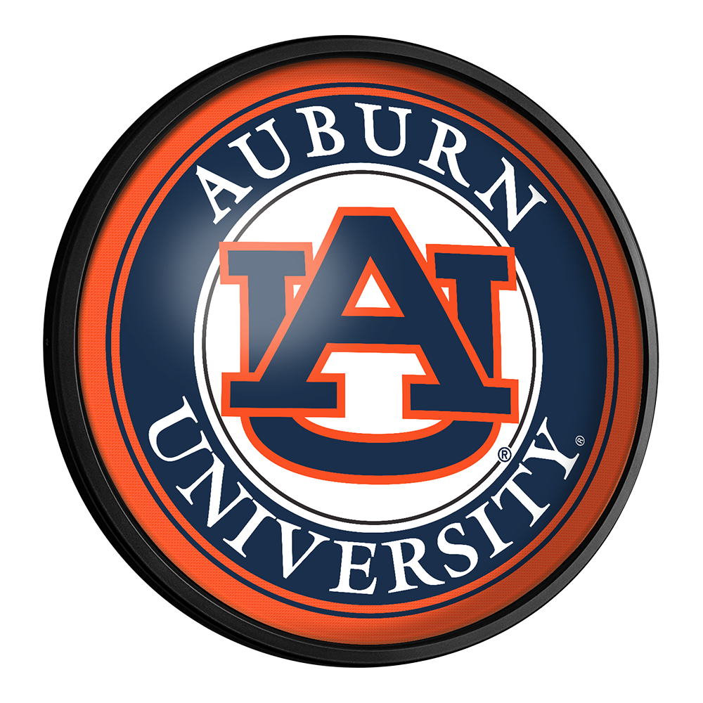 Auburn Tigers Slimline Round Lighted Wall Sign