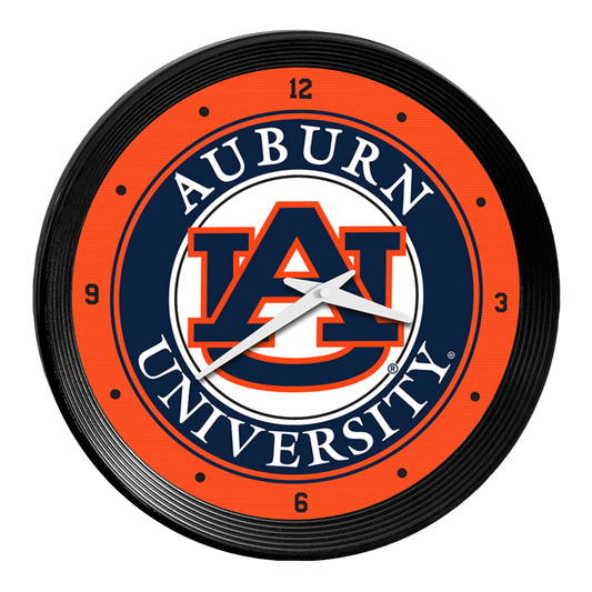 Auburn Tigers Ribbed Wall Clock