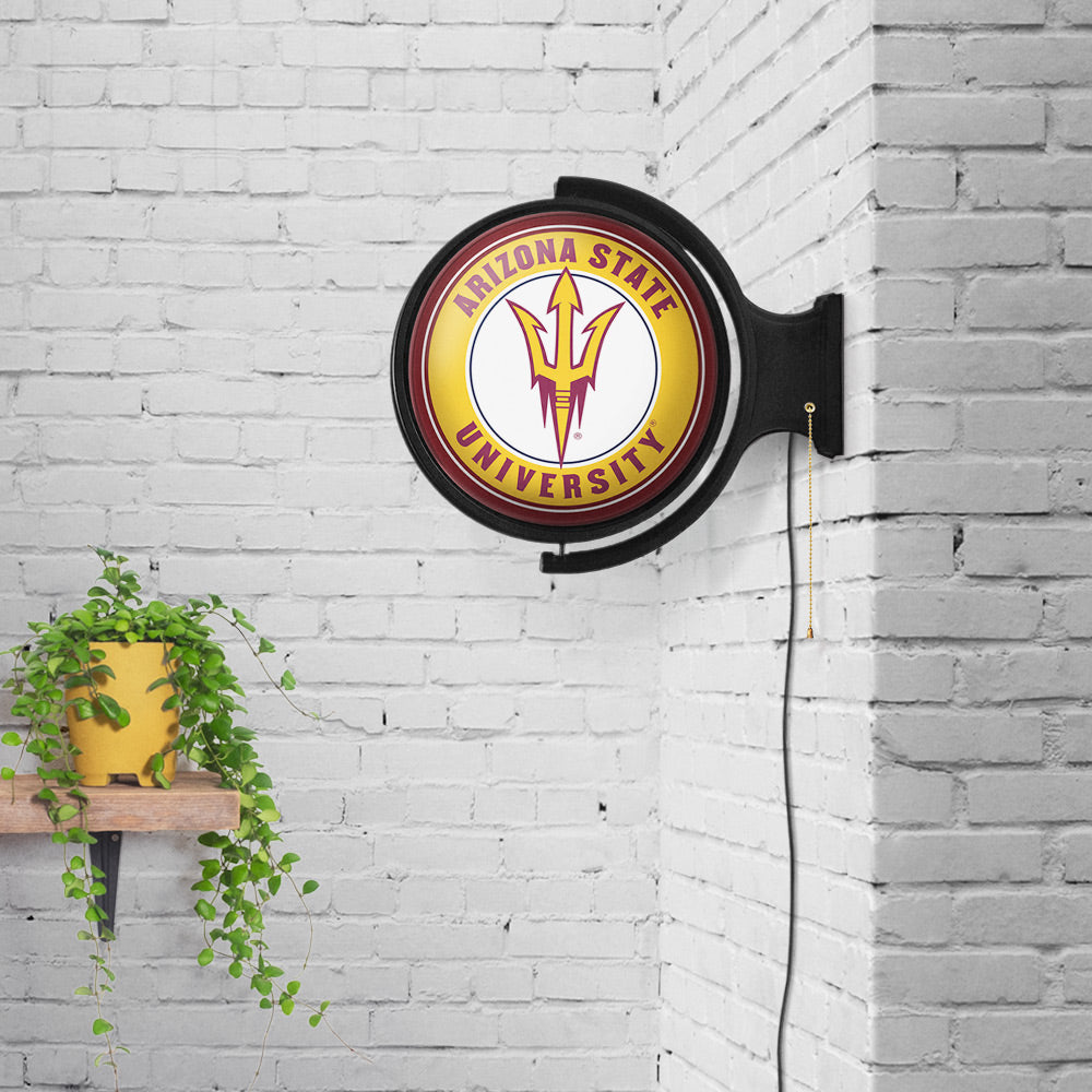 Arizona State Sun Devils Round Rotating Wall Sign Room View