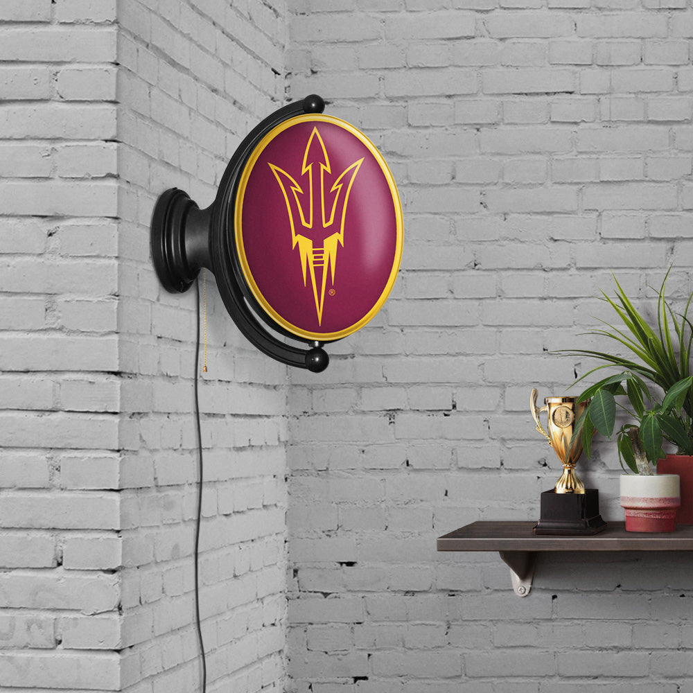 Arizona State Sun Devils Oval Rotating Wall Sign Room View
