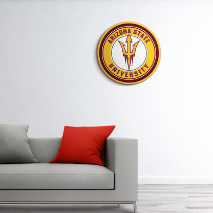 Arizona State Sun Devils Modern Disc Wall Sign Room View
