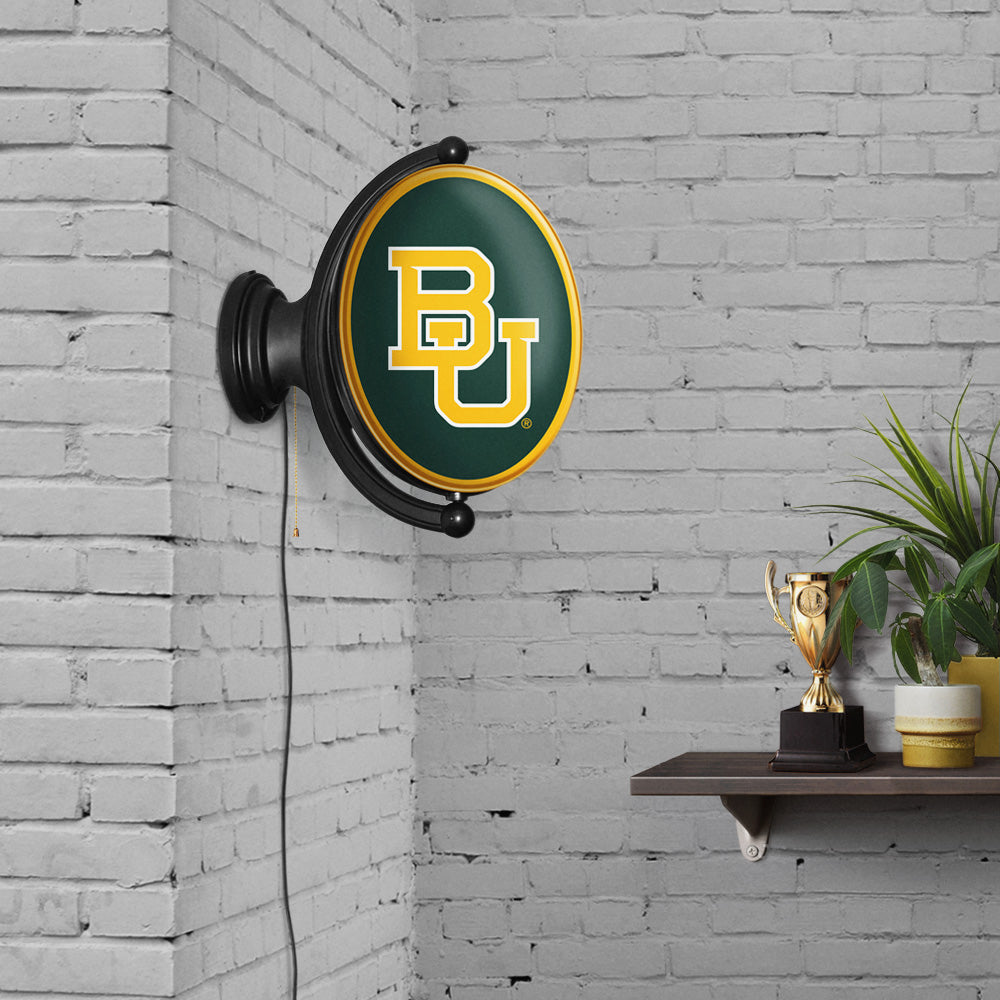 Baylor Bears Oval Rotating Wall Sign Room View