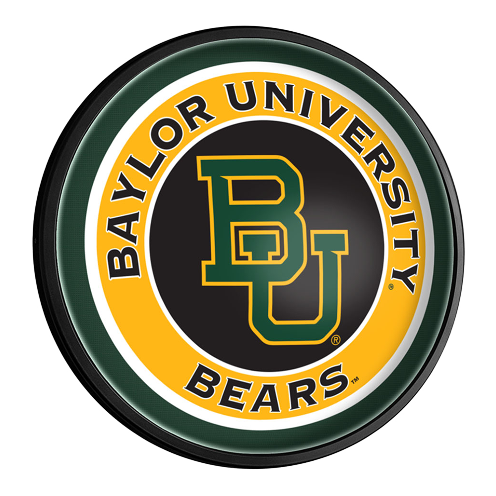 Baylor Bears Slimline Round Lighted Wall Sign