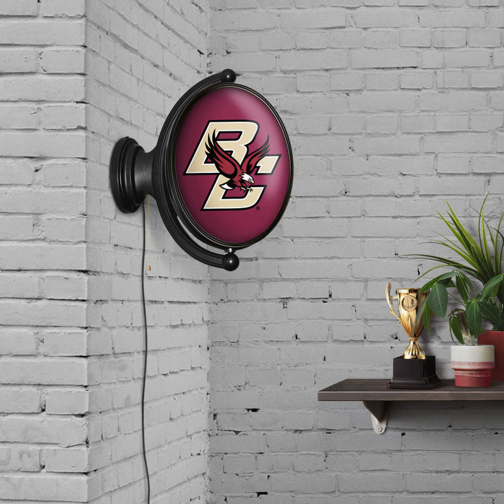 Boston College Eagles Oval Rotating Wall Sign Room View