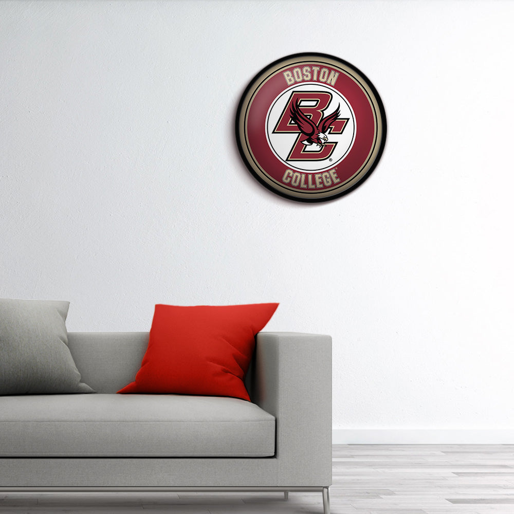 Boston College Eagles Modern Disc Wall Sign Room View
