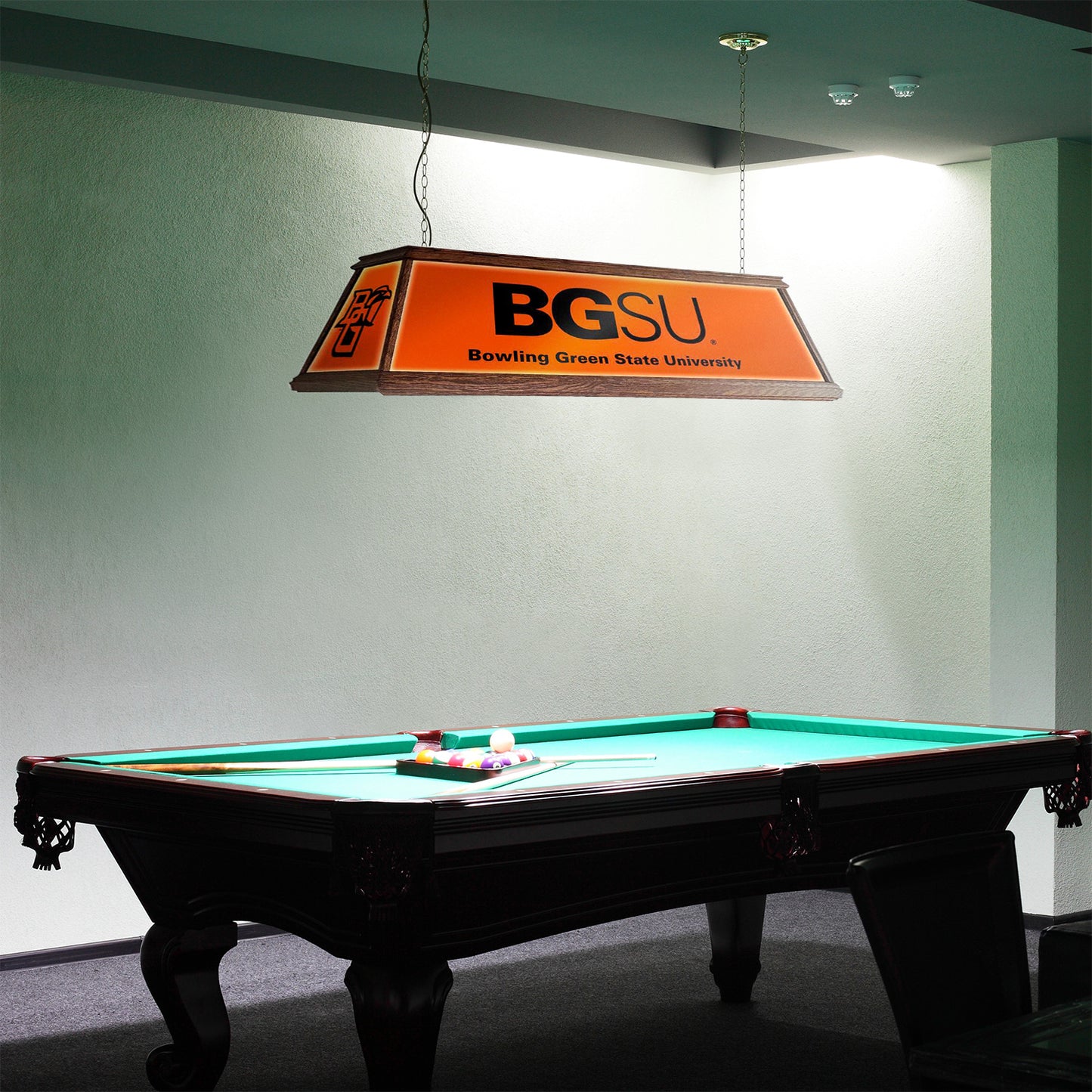 Bowling Green Falcons Premium Pool Table Light Room View