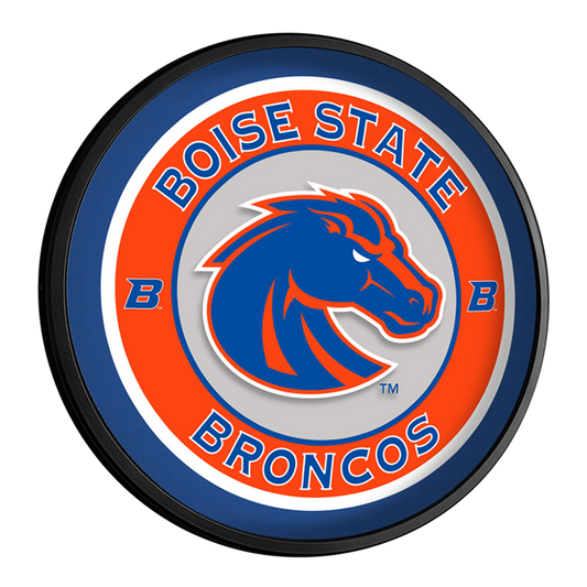 Boise State Broncos Slimline Round Lighted Wall Sign