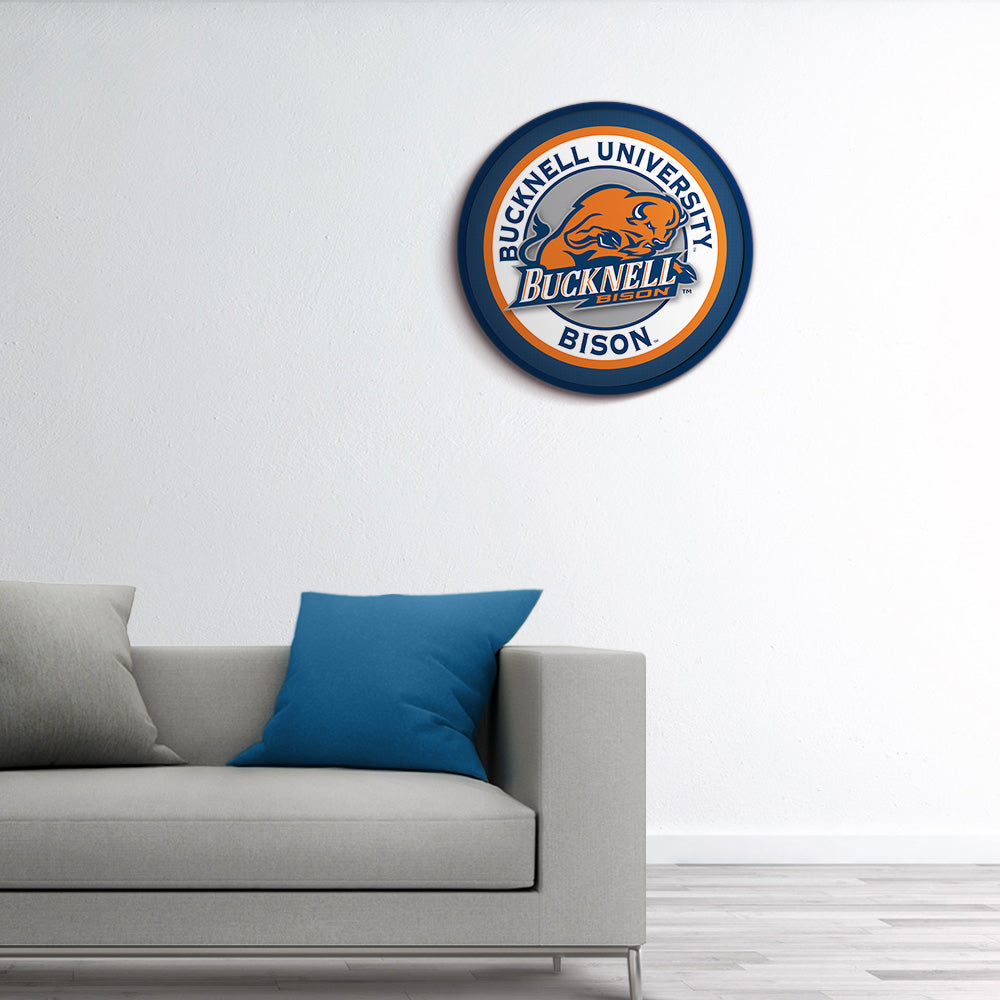 Bucknell Bison Modern Disc Wall Sign Room View