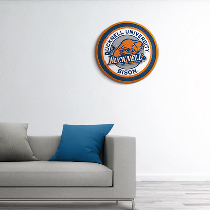 Bucknell Bison Modern Disc Wall Sign Room View