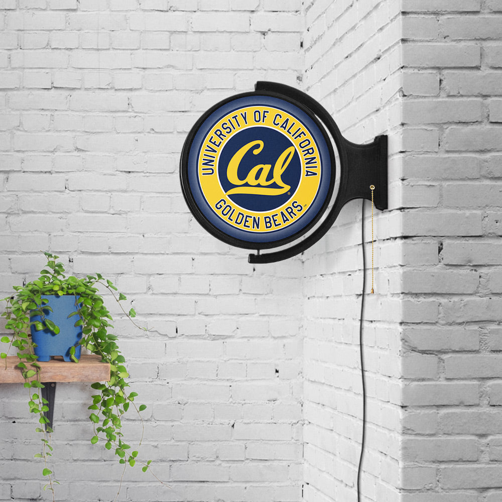 California Golden Bears Round Rotating Wall Sign Room View