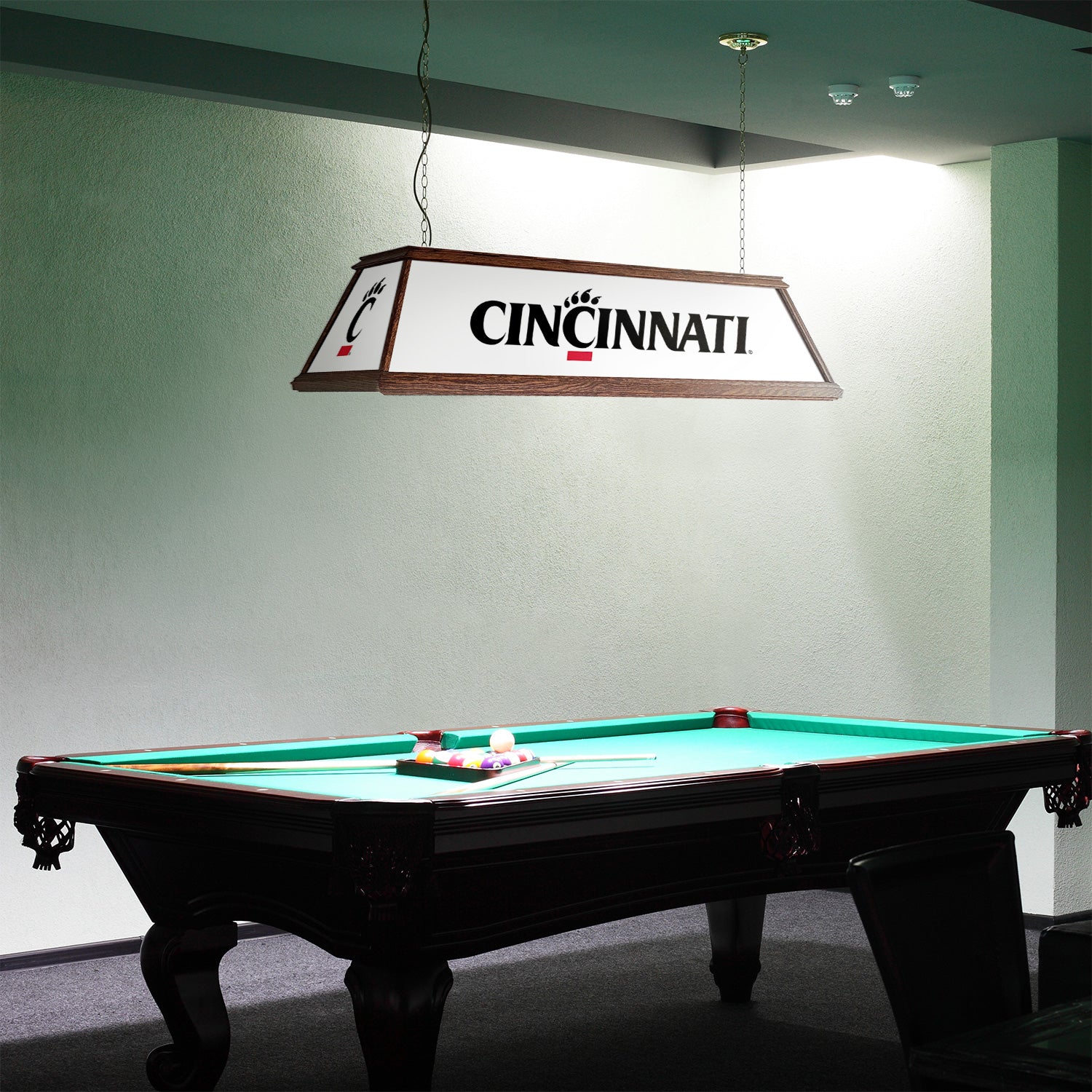 Cincinnati Bearcats Premium Pool Table Light Room View