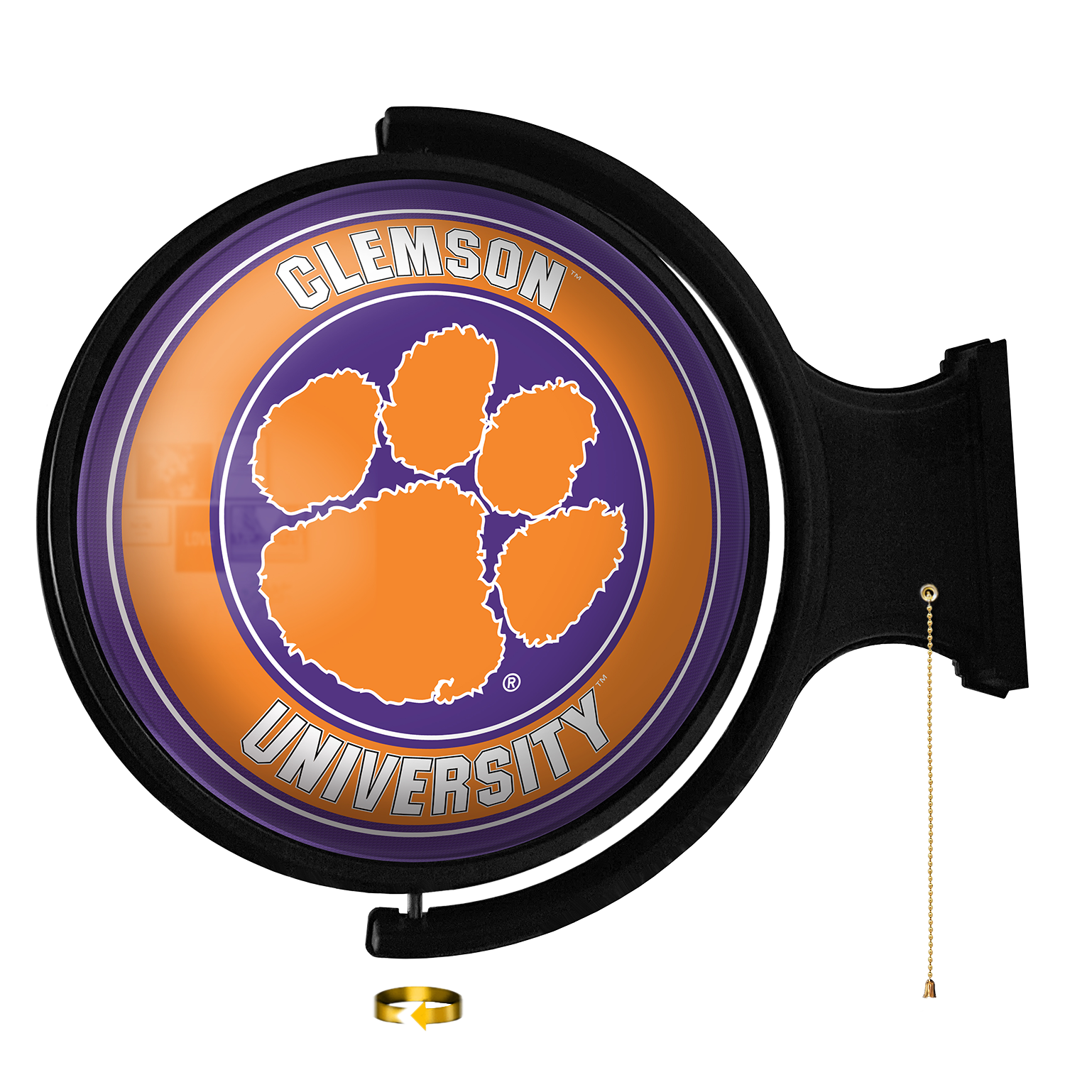 Clemson Tigers Round Rotating Wall Sign