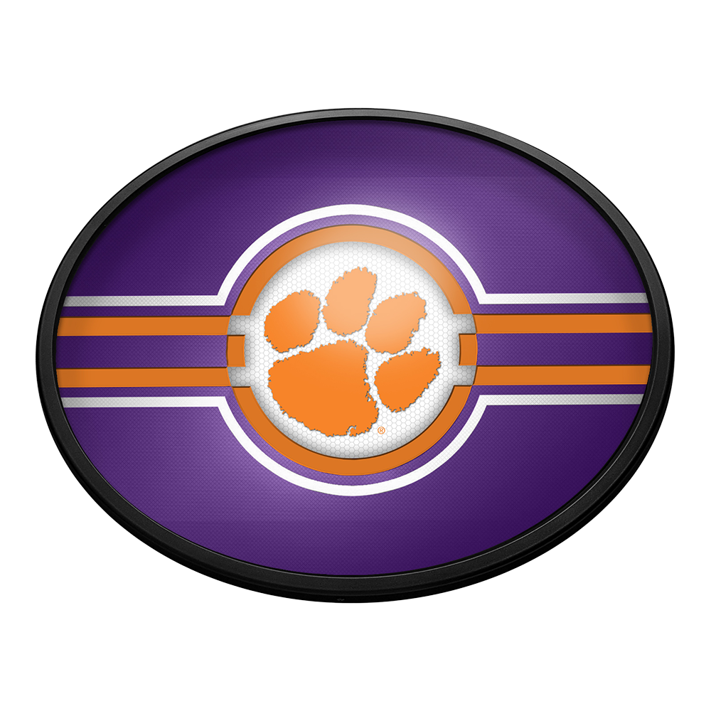 Clemson Tigers Slimline Oval Lighted Wall Sign