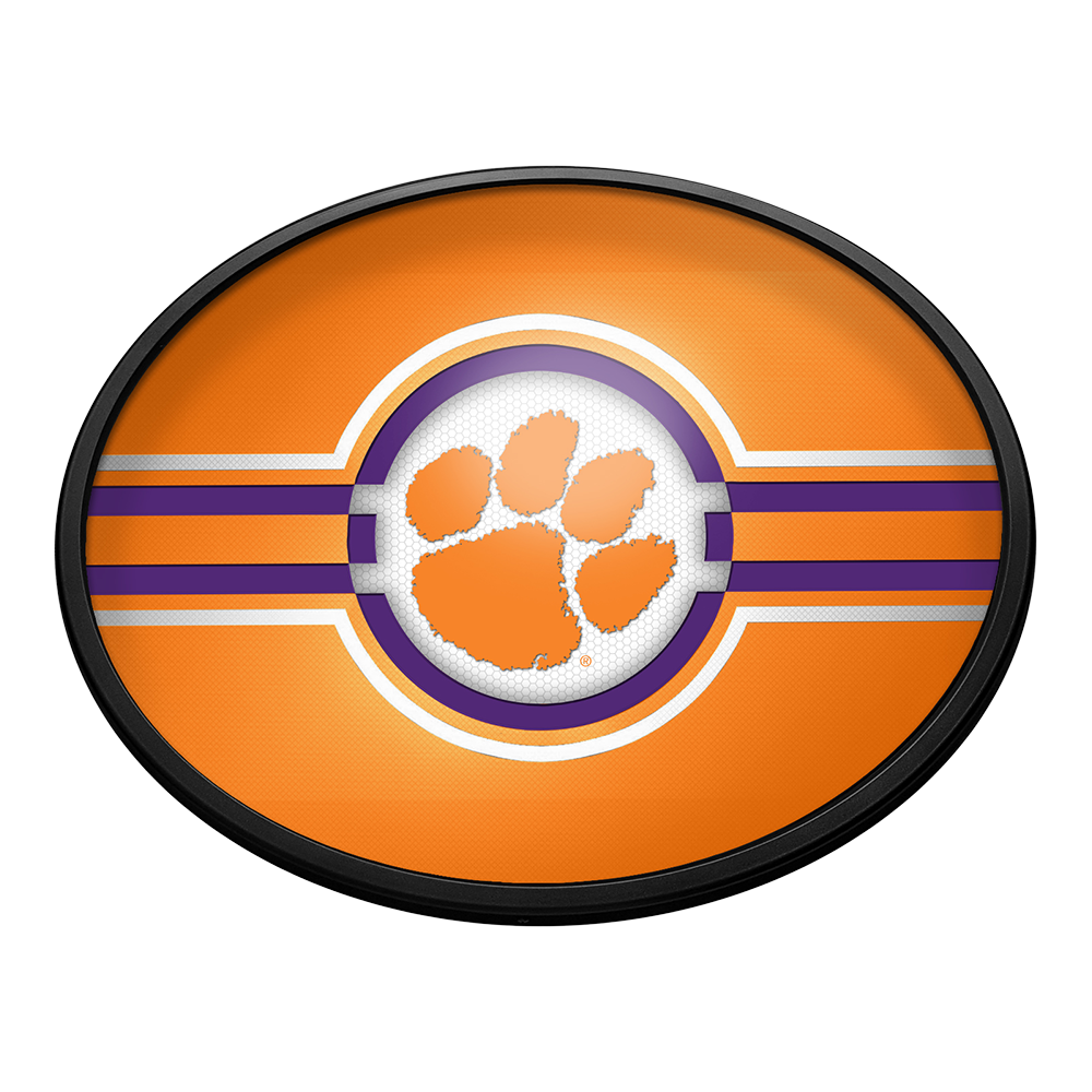 Clemson Tigers Slimline Oval Lighted Wall Sign