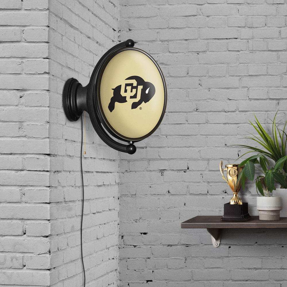 Colorado Buffaloes Oval Rotating Wall Sign Room View