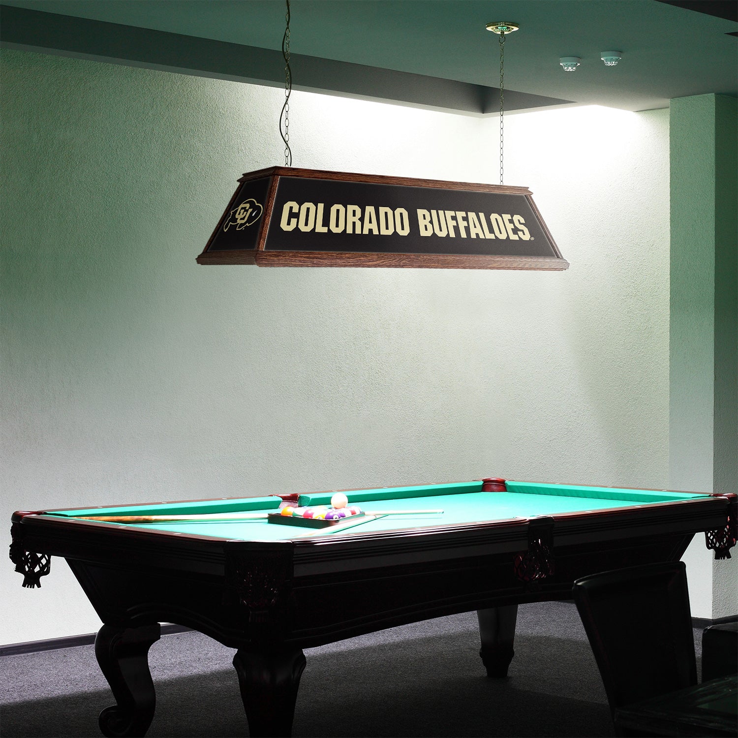 Colorado Buffaloes Premium Pool Table Light Room View