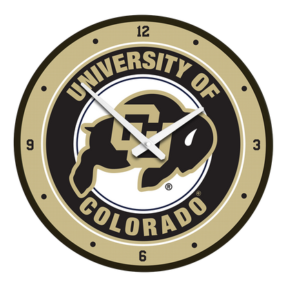 Colorado Buffaloes Round Wall Clock