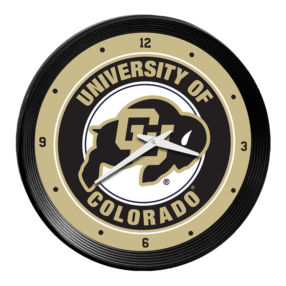 Colorado Buffaloes Ribbed Wall Clock