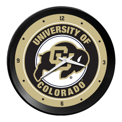 Colorado Buffaloes Ribbed Wall Clock