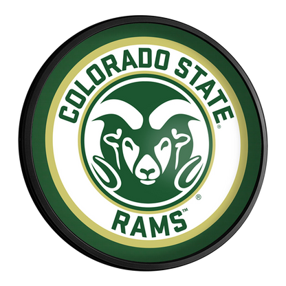 Colorado State Rams Slimline Round Lighted Wall Sign