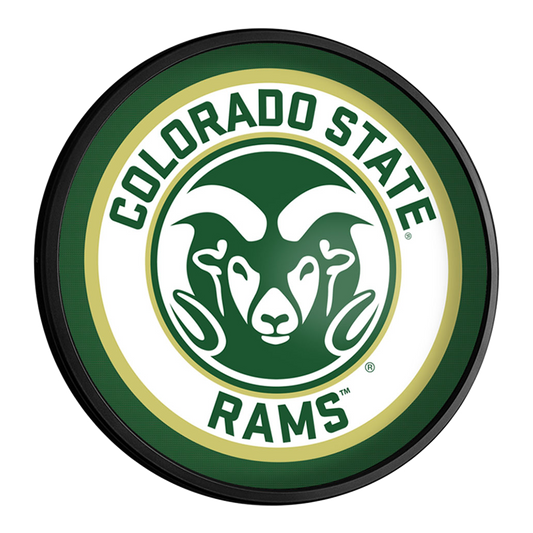 Colorado State Rams Slimline Round Lighted Wall Sign