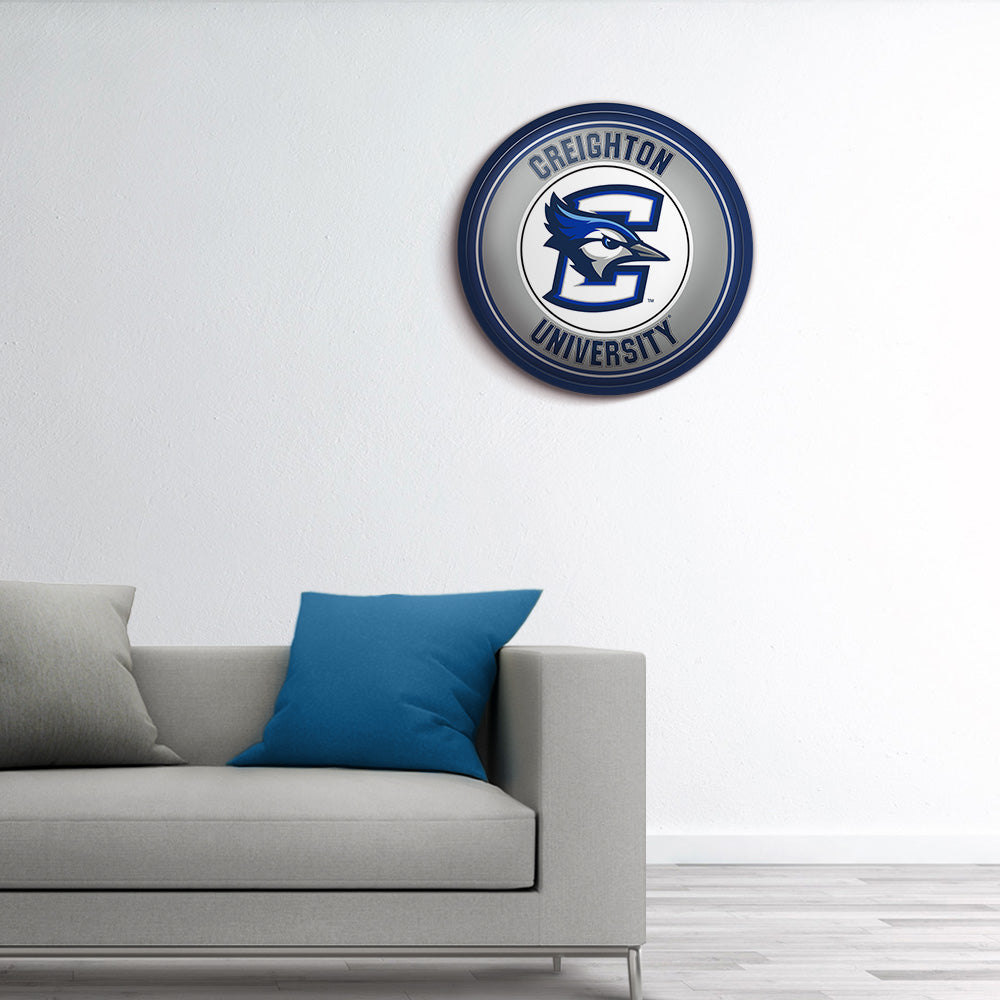 Creighton Blue Jays Modern Disc Wall Sign Room View