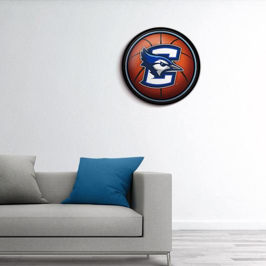 Creighton Blue Jays Basketball Modern Disc Wall Sign Room View