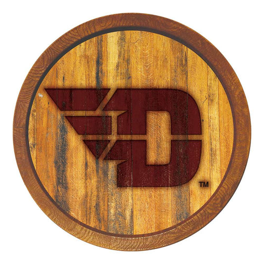Dayton Flyers Branded Barrel Top Sign