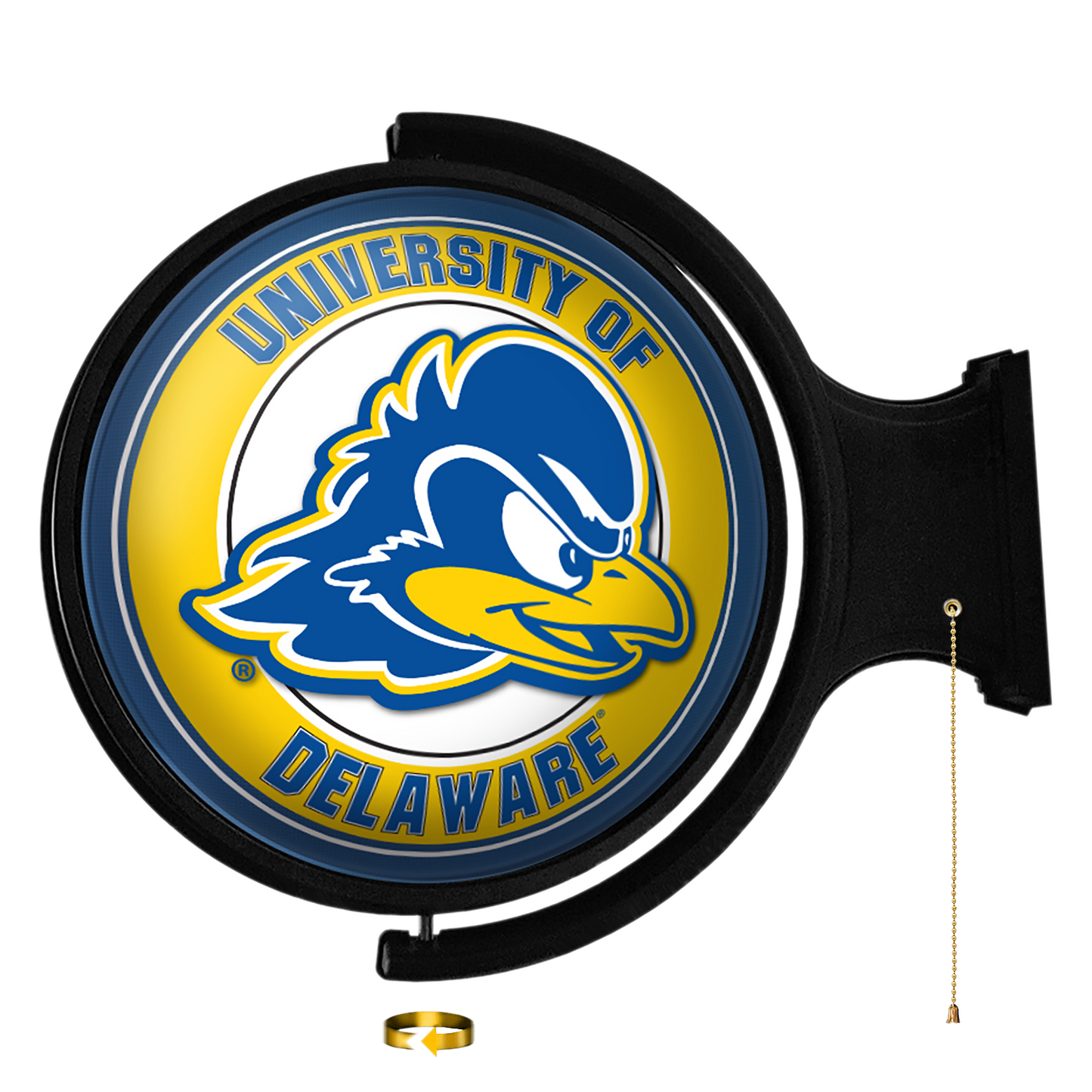 Delaware Blue Hens Round Rotating Wall Sign