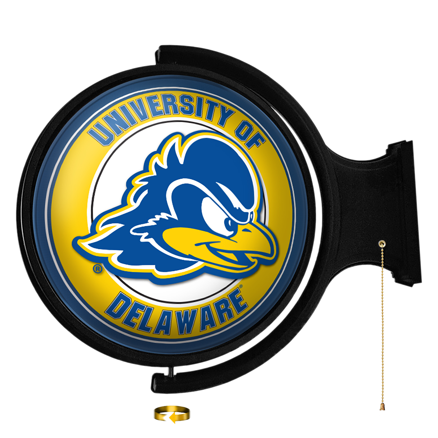 Delaware Blue Hens Round Rotating Wall Sign