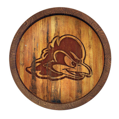 Delaware Blue Hens Branded Barrel Top Sign