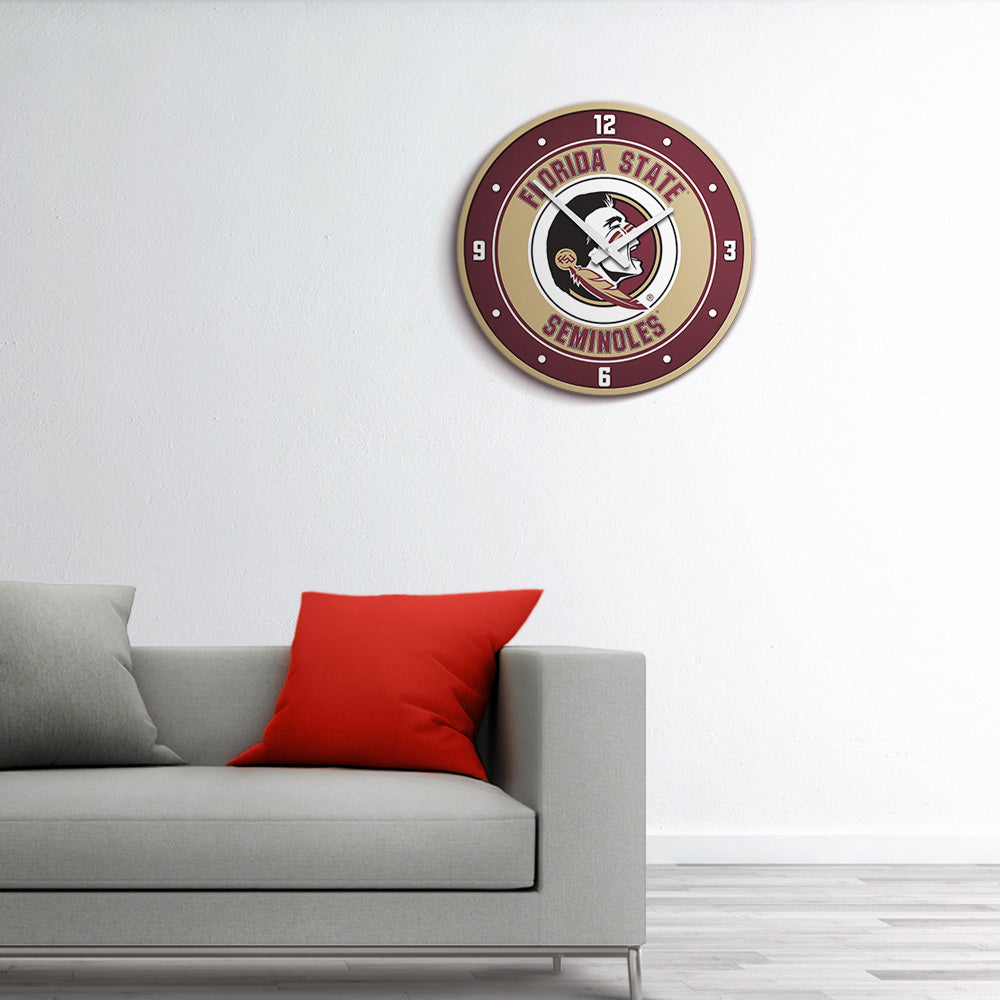 Florida State Seminoles Round Wall Clock Room View