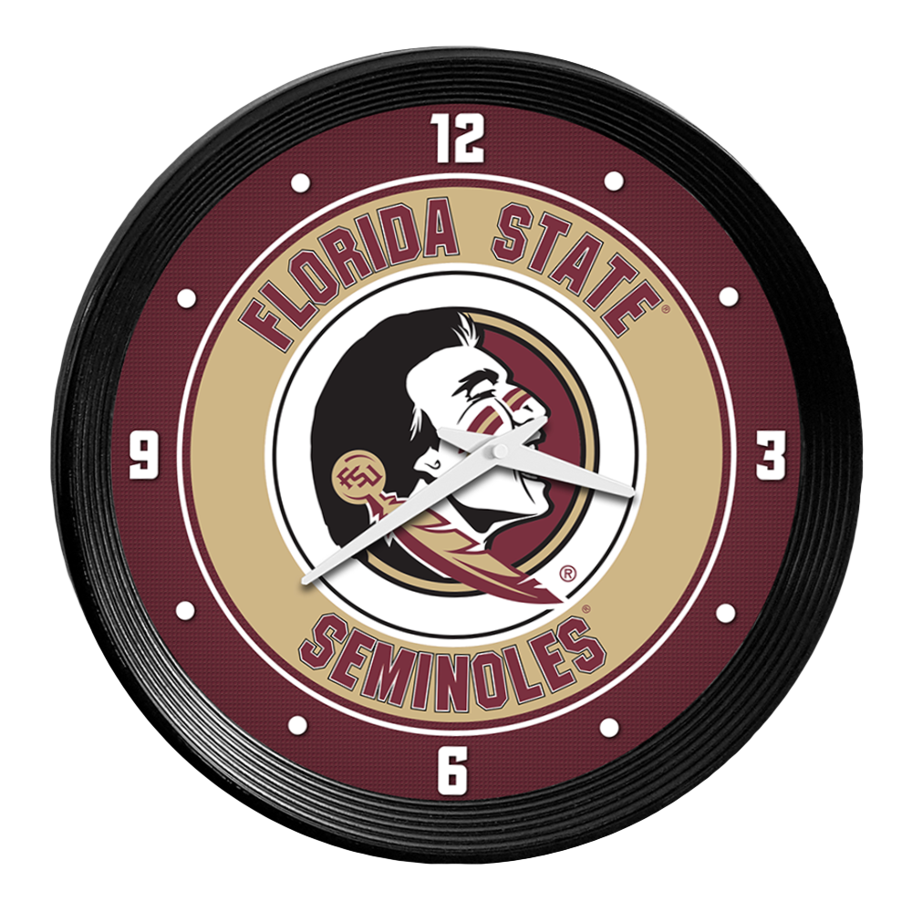 Florida State Seminoles Ribbed Wall Clock