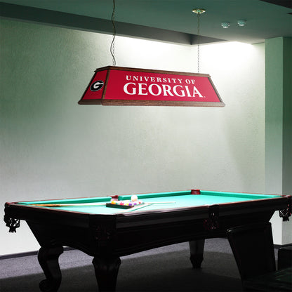 Georgia Bulldogs Premium Pool Table Light Room View