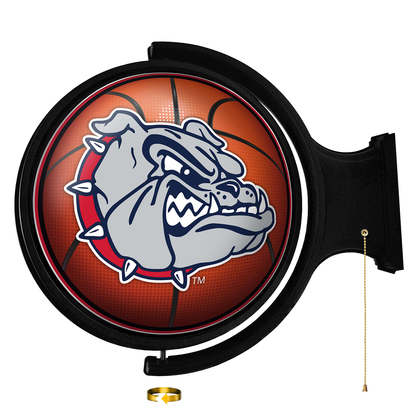 Gonzaga Bulldogs Round Basketball Rotating Wall Sign