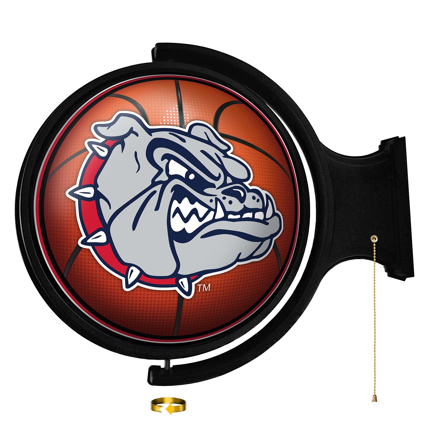 Gonzaga Bulldogs Round Basketball Rotating Wall Sign