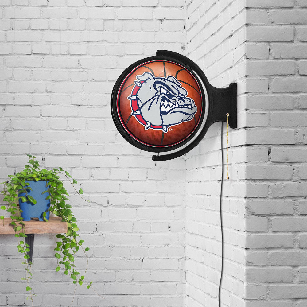 Gonzaga Bulldogs Round Basketball Rotating Wall Sign Room View