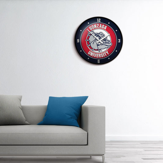 Gonzaga Bulldogs Round Wall Clock Room View