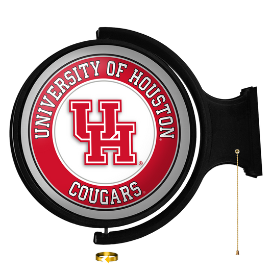 Houston Cougars Round Rotating Wall Sign Grey