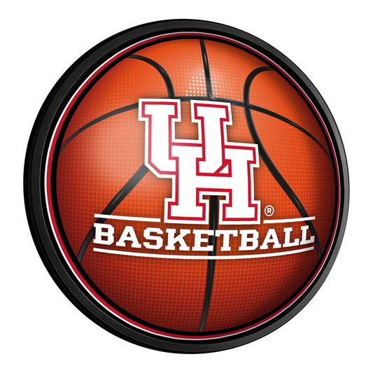 Houston Cougars Basketball Slimline Round Lighted Wall Sign