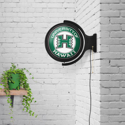 Hawaii Warriors Round Rotating Wall Sign Room View
