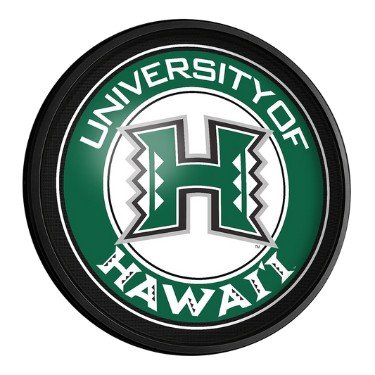 Hawaii Warriors Slimline Round Lighted Wall Sign