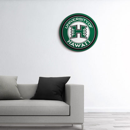 Hawaii Warriors Modern Disc Wall Sign Room View