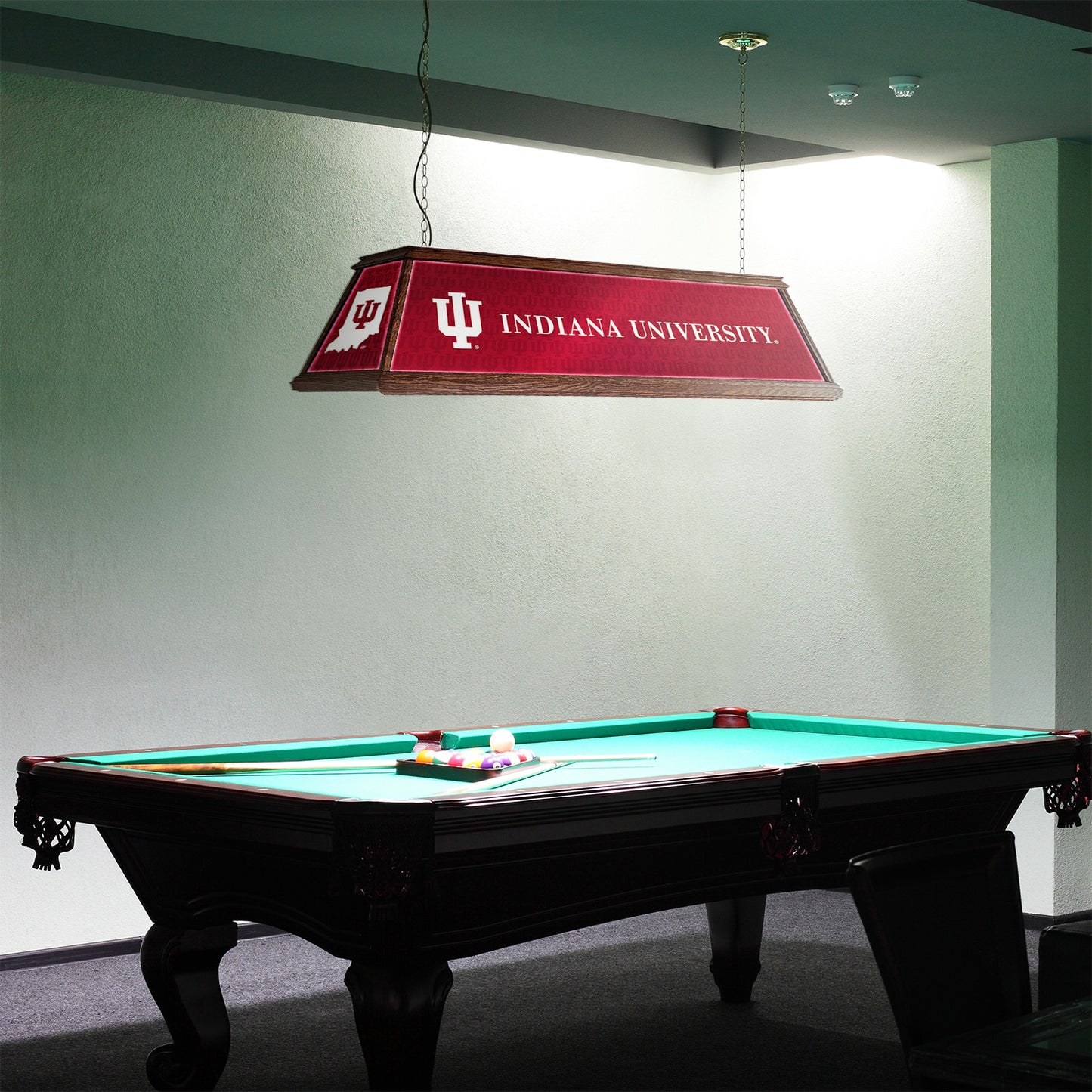 Indiana Hoosiers Premium Pool Table Light Room View