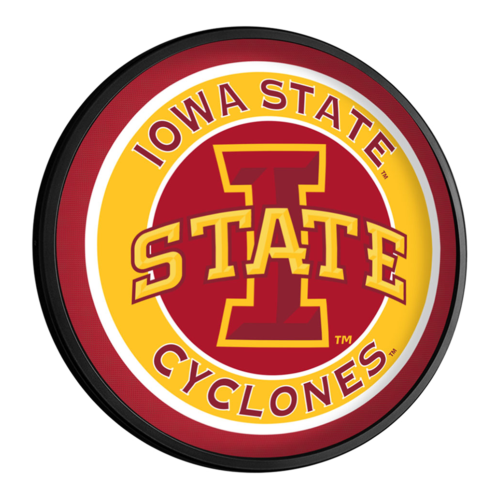 Iowa State Cyclones Slimline Round Lighted Wall Sign