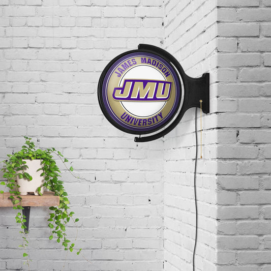 James Madison Dukes Round Rotating Wall Sign Room View