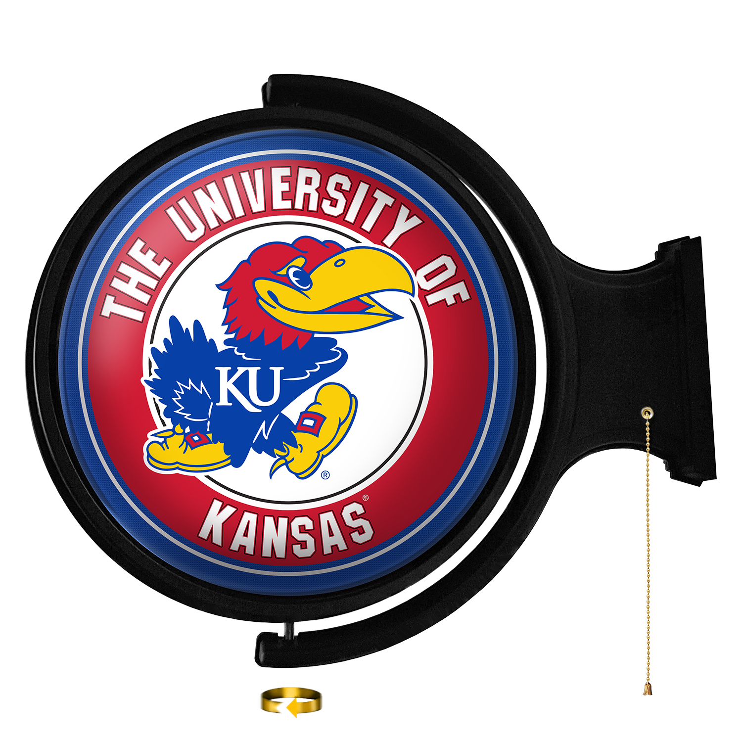 Kansas Jayhawks Round Rotating Wall Sign