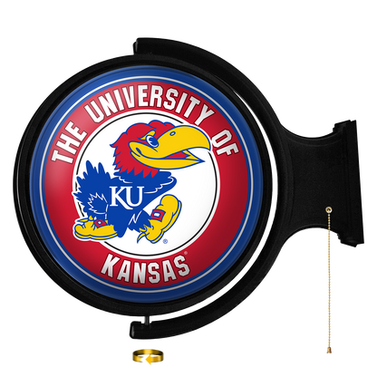 Kansas Jayhawks Round Rotating Wall Sign