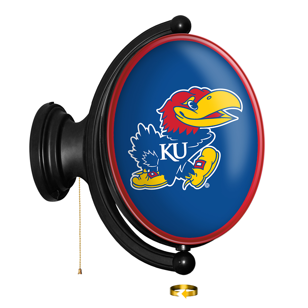 Kansas Jayhawks Oval Rotating Wall Sign